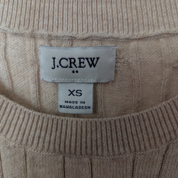 J. Crew Polo Cable Knit Cotton Sweater Sz: XS - Picture 3 of 4